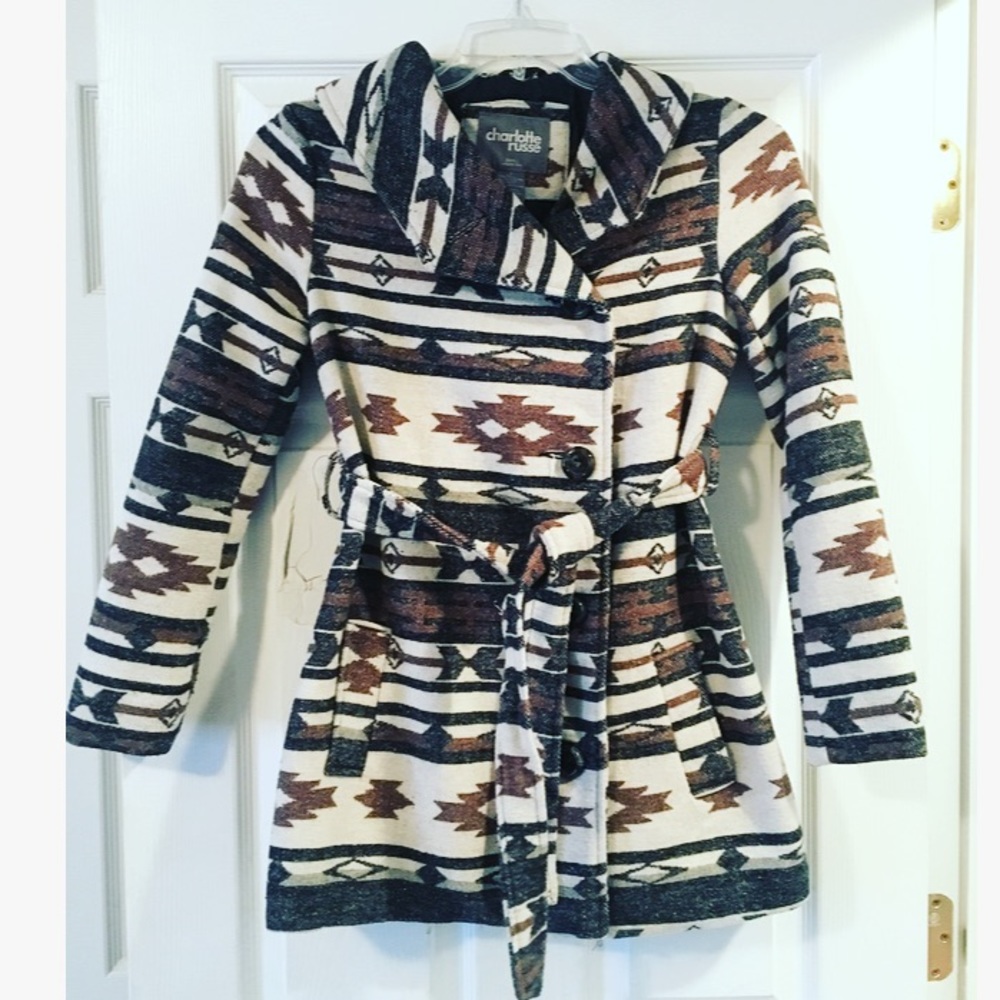 Aztec patterned coat
